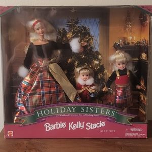 1998 Holiday Sisters Barbie Kelly Stacie Special Edition